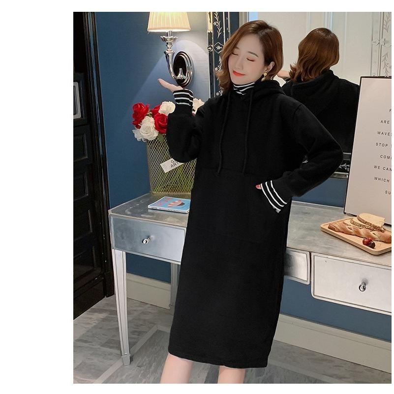 パーカーワンピースレディーススウェットロングワンピ無地トレーナー長袖ミモレ丈 大特価放出