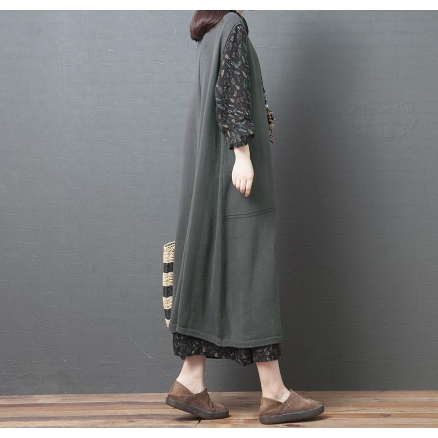 タンクトップワンピース ノースリーブ 重ね着コーデ向き レイヤード向け ストレート ミモレ丈 ロング ニット レディース 女性 ゆったり 体型カバー Top おとりよせ Com 通販 Yahoo ショッピング