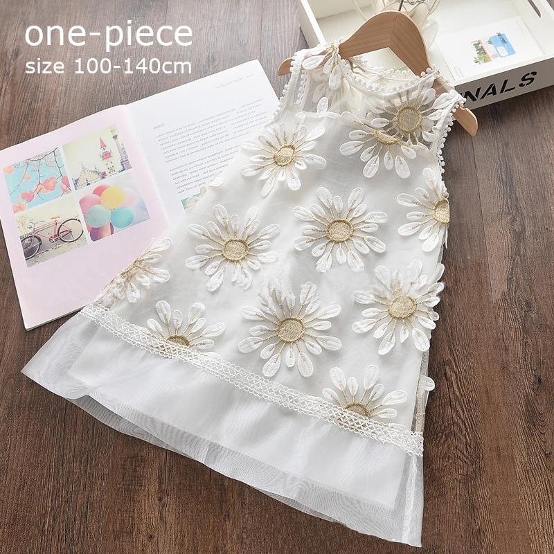 ワンピース ノースリーブ キッズ 女の子 女児 子供服 花 刺繍 シースルー バックコンシャス おめかし キレイめ 夏服 かわいい 子供用 Top おとりよせ Com 通販 Yahoo ショッピング