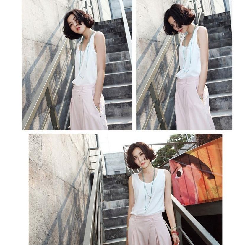 ブラウス ノースリーブ ラウンドネック トップス シンプル 無地 おしゃれ 春 夏 秋 レディース 女性 ファッション Top おとりよせ Com 通販 Yahoo ショッピング