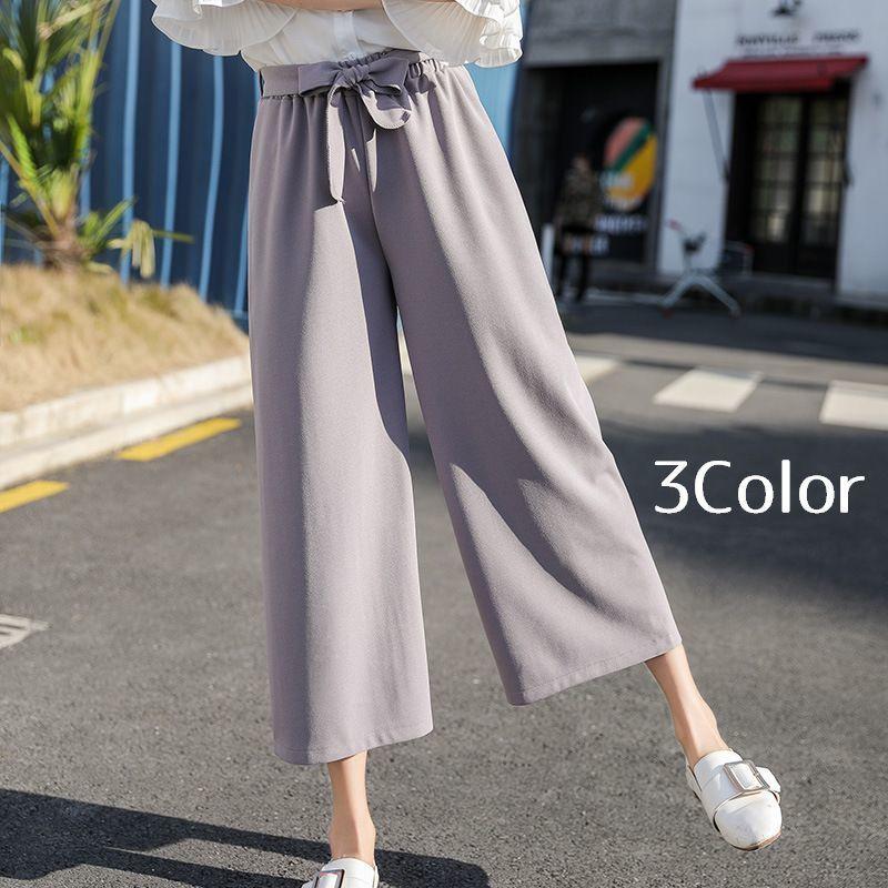 スカーチョ ワイドパンツ クロップドパンツ ガウチョパンツ 8分丈パンツ センタープレスパンツ レディース ボトムス シンプル 無地 黒 大人 きれい Vxbbw 360 おとりよせ Com 通販 Yahoo ショッピング