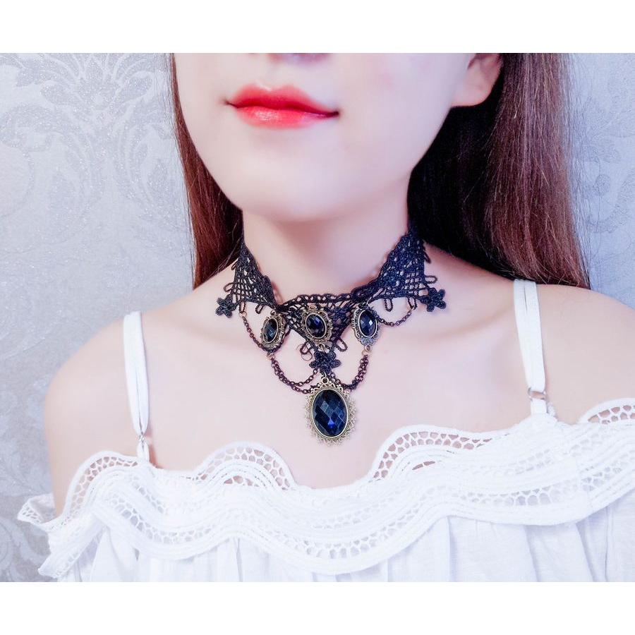 チョーカー 首飾り レディース ネックレス アクセサリー ビジュー キラキラ レース 花 フラワーモチーフ 黒 赤 おしゃれ 可愛い かわいい 女性用 Ywa おとりよせ Com 通販 Yahoo ショッピング