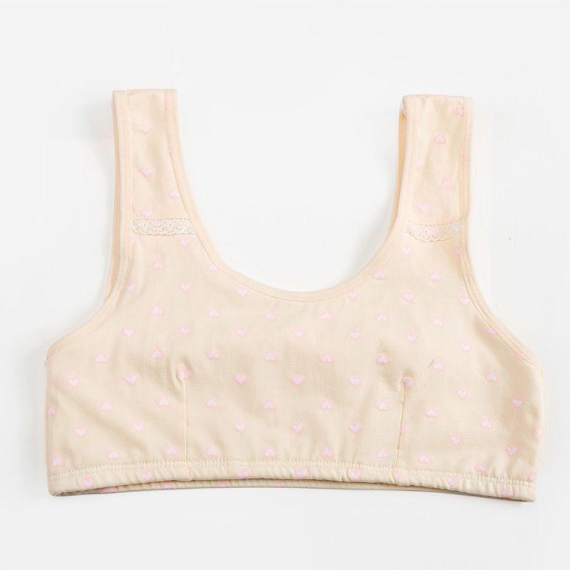 ブラジャー ジュニアブラ 単品 スポーツブラジャー ハーフトップブラジャー ノンワイヤー インナー 下着 ハート柄 可愛い かわいい 女の子 女子 小 Ywb おとりよせ Com 通販 Yahoo ショッピング