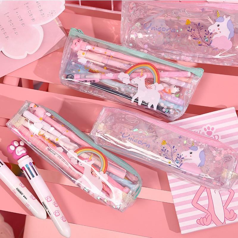 ペンケース 筆箱 文房具 雑貨 ポーチ キラキラ 液体入り 可愛い 透明 ユニコーン 学校 オフィス 勉強 透明 おしゃれ プレゼント ギフト Zak おとりよせ Com 通販 Yahoo ショッピング