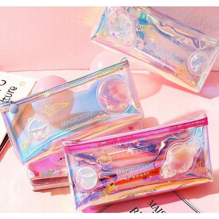 ペンケース ペンポーチ 筆箱 文房具 星空 宇宙 月 土星 ラメ入り ステーショナリー 文具 ペン入れ 可愛い 女の子 学生 学校 Zak おとりよせ Com 通販 Yahoo ショッピング