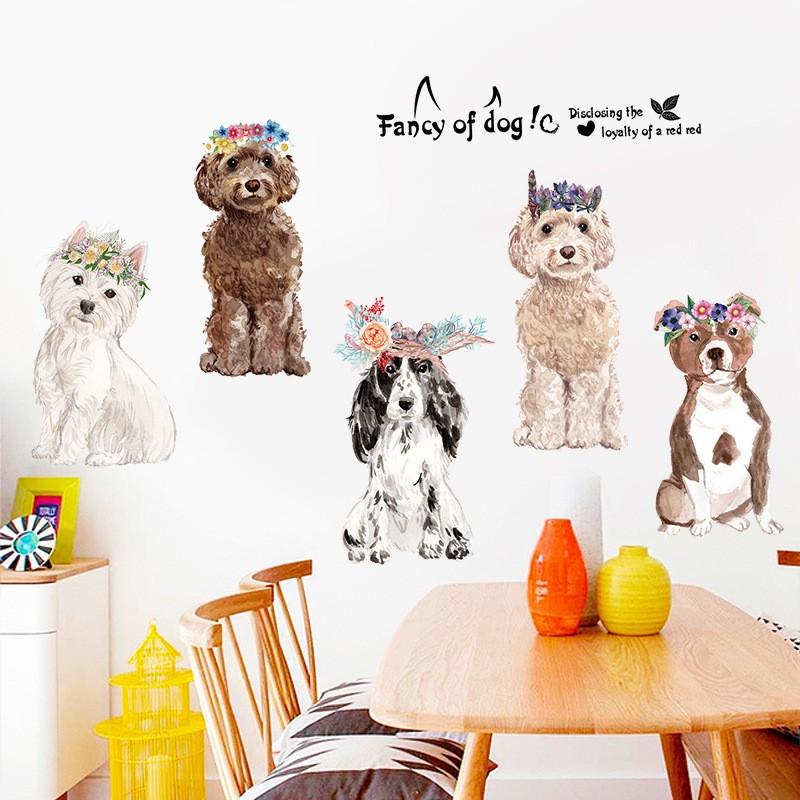ウォールステッカー 壁紙シール ウォールシール 犬 わんちゃん ドッグ イラスト 可愛い かわいい おしゃれ 壁シール 壁面装飾 壁装飾 室内装飾 ル Zak おとりよせ Com 通販 Yahoo ショッピング