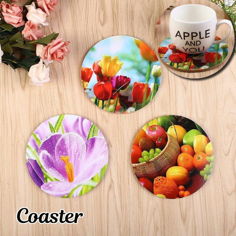 コースター コップ敷 インテリア キッチン用品 断熱 滑り止め 小物 雑貨 木製 円形 花柄 果物 贈り物 プレゼント 誕生日 パーティー かわいい Zak おとりよせ Com 通販 Yahoo ショッピング