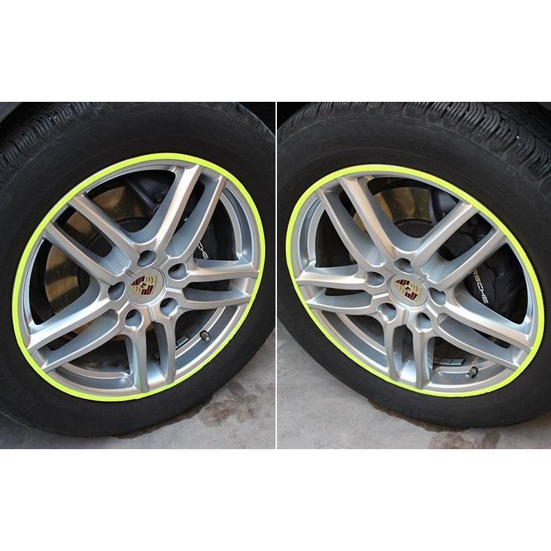 ホイールリムステッカー リムテープ リムガード 1台分 タイヤ4本分 ネオンカラー 反射 カーステッカー 車用品 カー用品 ステッカー シール シリコ Zak おとりよせ Com 通販 Yahoo ショッピング
