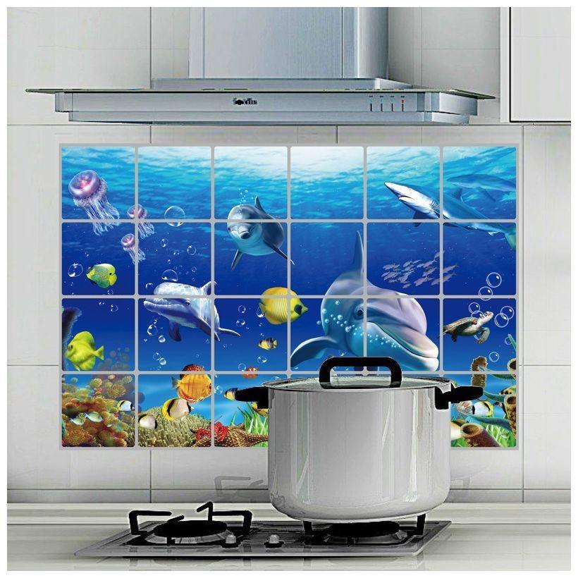 ウォールステッカー 壁紙シール キッチン 海 魚 水族館 壁 窓 模様替え パーティ イベント インテリア オシャレ 室内装飾 Zak おとりよせ Com 通販 Yahoo ショッピング