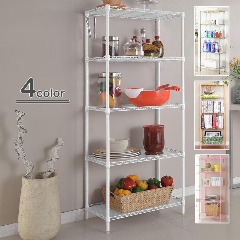 メタルラック スチールラック キッチン 収納棚 収納家具 オープンラック インテリア 5段 シンプル キッチン リビング 幅45cm 奥30cm 高さ Zak おとりよせ Com 通販 Yahoo ショッピング