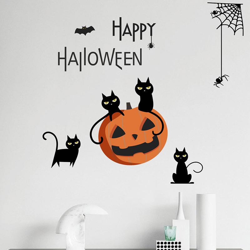 ウォールステッカー ハロウィン かぼちゃ クロネコ ねこ Halloween 子供部屋 壁 壁紙シール パーティ イベント インテリア 飾りつけ かわ Zak おとりよせ Com 通販 Yahoo ショッピング