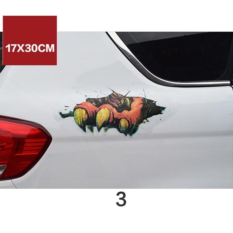 カーステッカー デザインステッカー 3dステッカー シール 立体感 車用品 カー用品 トリックアート だまし絵 カーアクセサリー キャラクター Zak おとりよせ Com 通販 Yahoo ショッピング