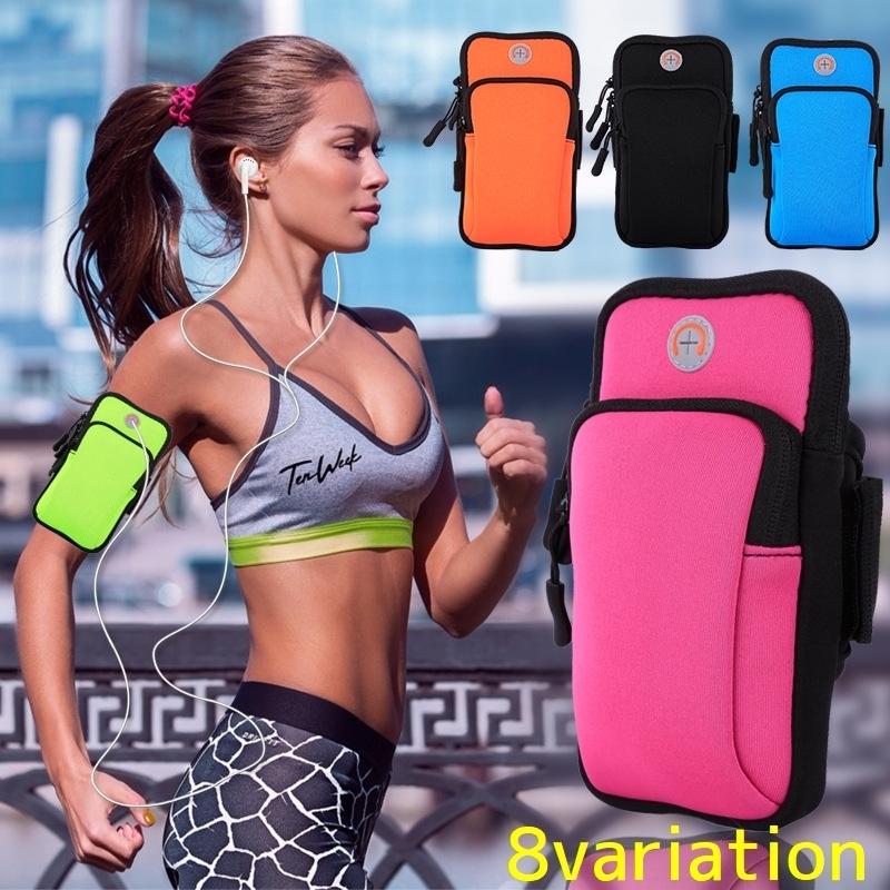 多様な スマホ入れ ランニングポーチ 男女兼用 男性 メンズ アウトドア 小物入れ 腕ポーチ アームバッグ シンプル 女性 小銭入れ 収納 レディース 無地 バッグ