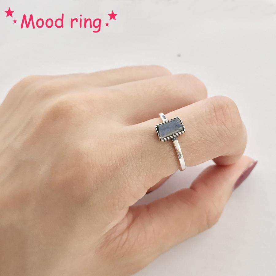 ムードリング オープンリング 指輪 レディース 女性 ファッション小物 雑貨 スクエア 四角 色が変わる カラーチェンジ シルバーカラー シンプル か Zak おとりよせ Com 通販 Yahoo ショッピング