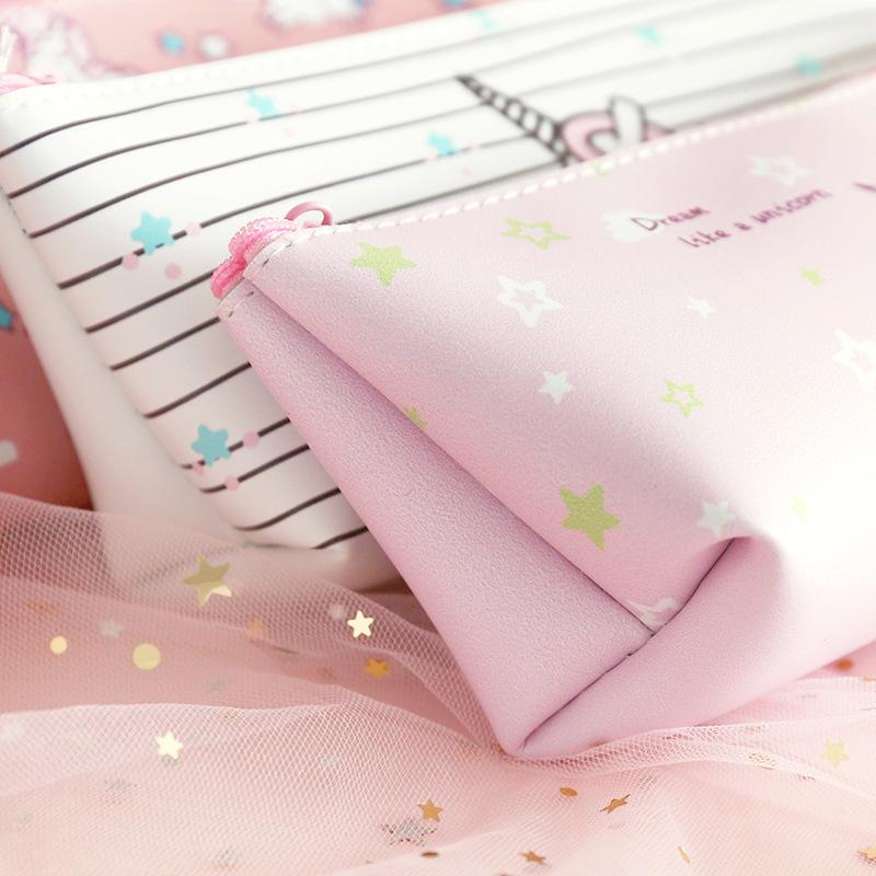 ペンケース ペンポーチ 筆箱 文房具 ボーダー ユニコーン 星 スター ファスナー 可愛い かわいい 文具 ペン入れ 女の子 学生 学校 Zak おとりよせ Com 通販 Yahoo ショッピング