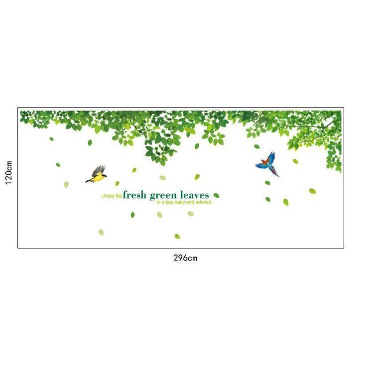 ウォールステッカー 植物 葉っぱ 英字 小鳥 自然 壁紙 壁飾 絵 可愛い 取り外し可能 透明フィルム 防水 Zak おとりよせ Com 通販 Yahoo ショッピング