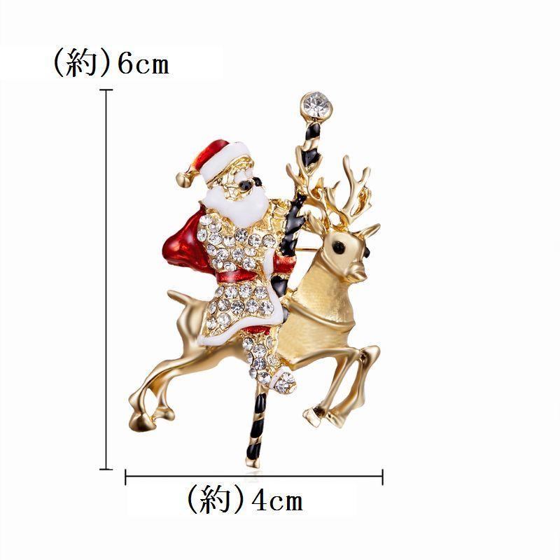 ブローチ レディース アクセサリー ビジュー ピン ラインストーン 天然石風 サンタクロース トナカイ ゴールドカラー 可愛い かわいい おしゃれ お Zak 039 おとりよせ Com 通販 Yahoo ショッピング