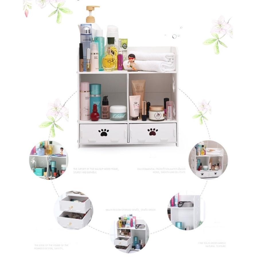 化粧品収納ラック 収納ボックス インテリア 組み立て式 小物入れ 洗面台 お風呂 引き出し かわいい Zak おとりよせ Com 通販 Yahoo ショッピング
