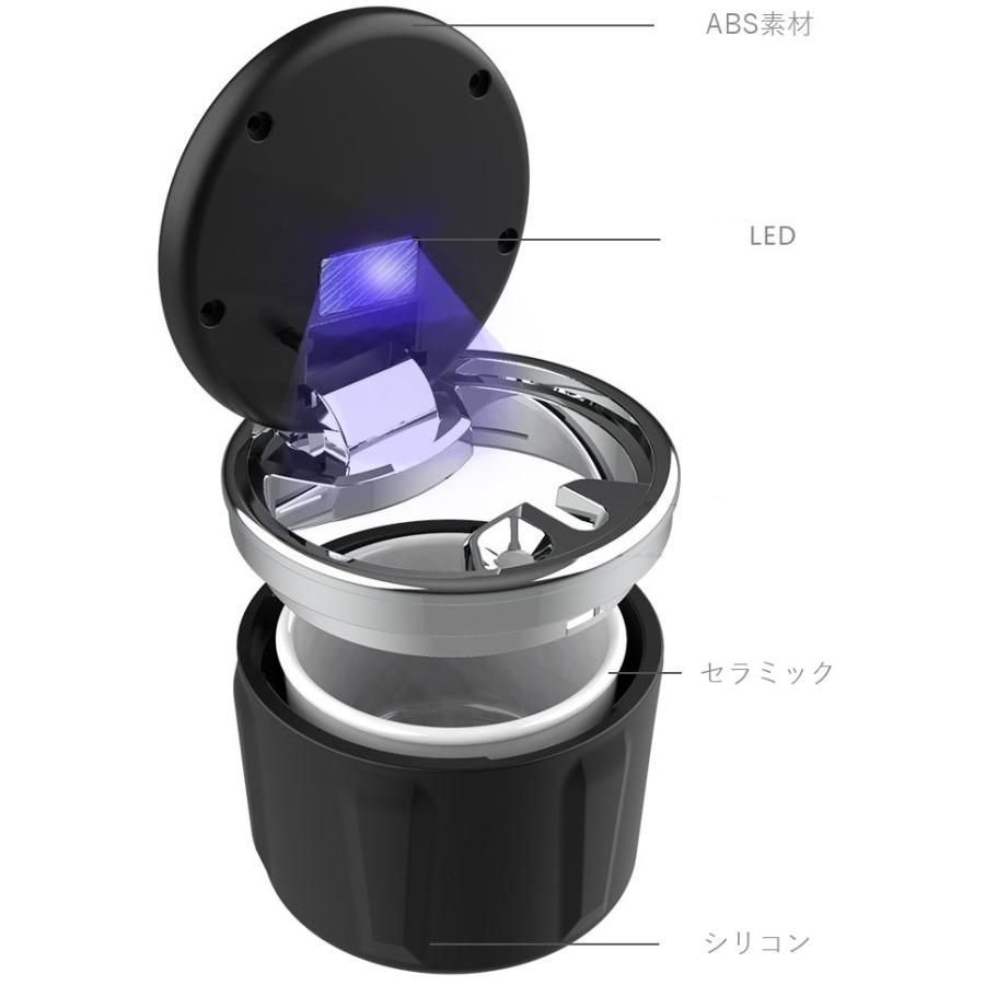 車用灰皿 灰皿 Ledライト付き 卓上 カー用品 車用品 車載用 カーアクセサリー フタ付き ドリンクホルダー対応 シンプル Zak おとりよせ Com 通販 Yahoo ショッピング