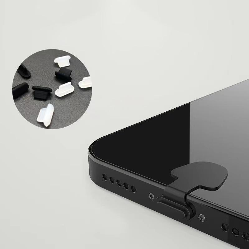 防塵キャップ 防塵カバー iPhone Android Lightning Type-C 貼り付け 両面テープ 端子 防水 シリコン アンドロイド ア｜mignonlindo｜03