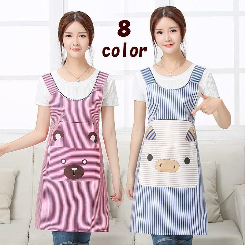エプロン 胸当てエプロン H型 大人用 前掛け 前ポケット キッチン用品 雑貨 クマ ブタ ストライプ シンプル かわいい Zak おとりよせ Com 通販 Yahoo ショッピング