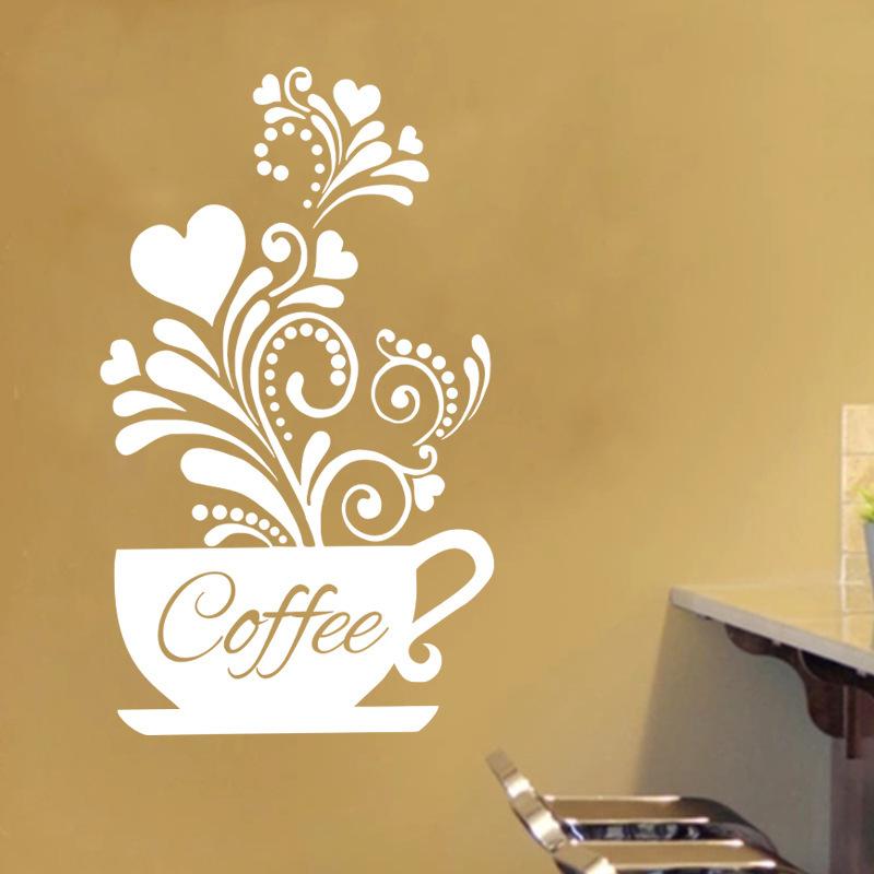 ウォールステッカー 転写タイプ ステッカー インテリアシール Diy カフェ レストラン 飲食店 コーヒーカップ ハート 白 黒 窓 ガラス インテリ Zak おとりよせ Com 通販 Yahoo ショッピング