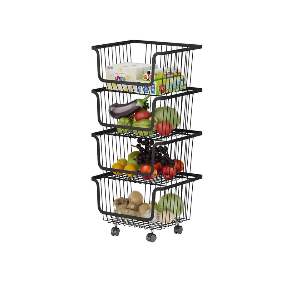 キッチンラック キッチンシェルフ 野菜ストッカー 野菜収納 キッチン雑貨 2層式 2段 棚 収納 整理整頓 便利 おしゃれ 清潔感 すっきり Zak 061 おとりよせ Com 通販 Yahoo ショッピング