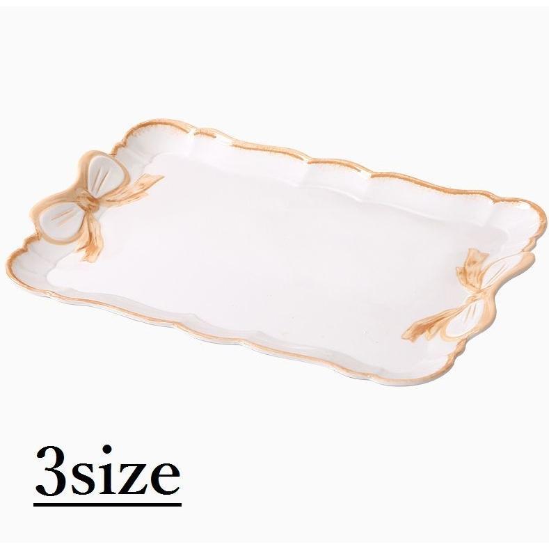 から厳選した お盆 トレー トレイ 配膳 長方形 スクエア リボン 洋風 キッチン用品 食事 朝食 カフェトレー カフェトレイ おしゃれ 上品 可愛い かわいい き