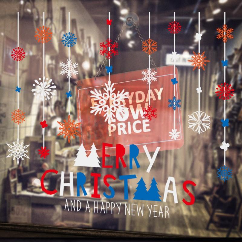ウォールステッカー 壁紙シール 窓ガラス ウォールデコレーション クリスマス X Mas Merry Christmas Happy New Year Zak おとりよせ Com 通販 Yahoo ショッピング
