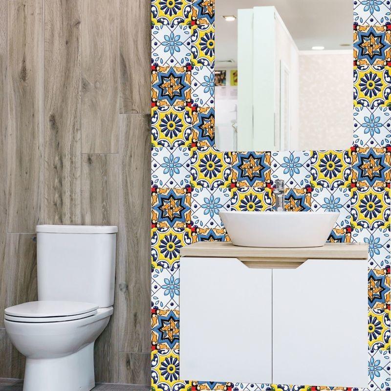 タイル風ウォールステッカー 6枚入り ウォールステッカー タイル風 北欧風 壁紙シール シール式 防滴 防水 ステッカー シール 壁装飾 飾り デコレ Zak おとりよせ Com 通販 Yahoo ショッピング