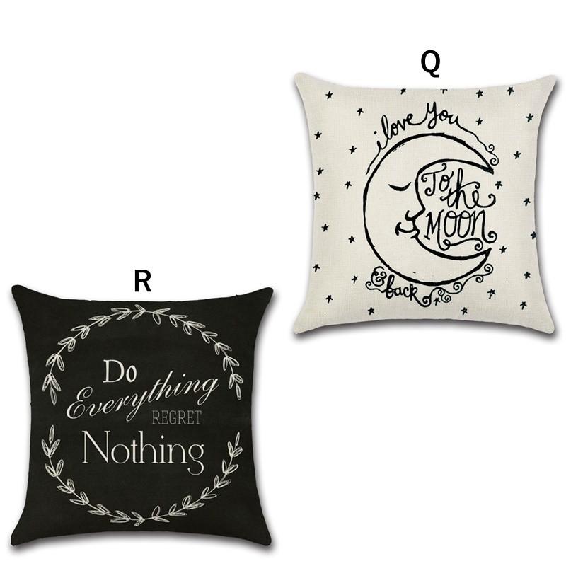 クッションカバー クッション用カバー 45 45cm 正方形 四角形 カバーのみ 英字 英語 ロゴデザイン モノトーン 白黒 インテリアファブリック Zak 119 おとりよせ Com 通販 Yahoo ショッピング