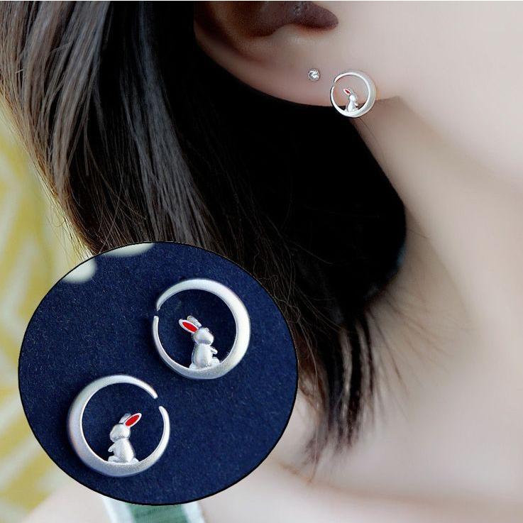 スタッドピアス アクセサリー レディース 女性用 ファッション小物 月 ウサギモチーフ シンプル 小ぶり おしゃれ プレゼント Zak おとりよせ Com 通販 Yahoo ショッピング