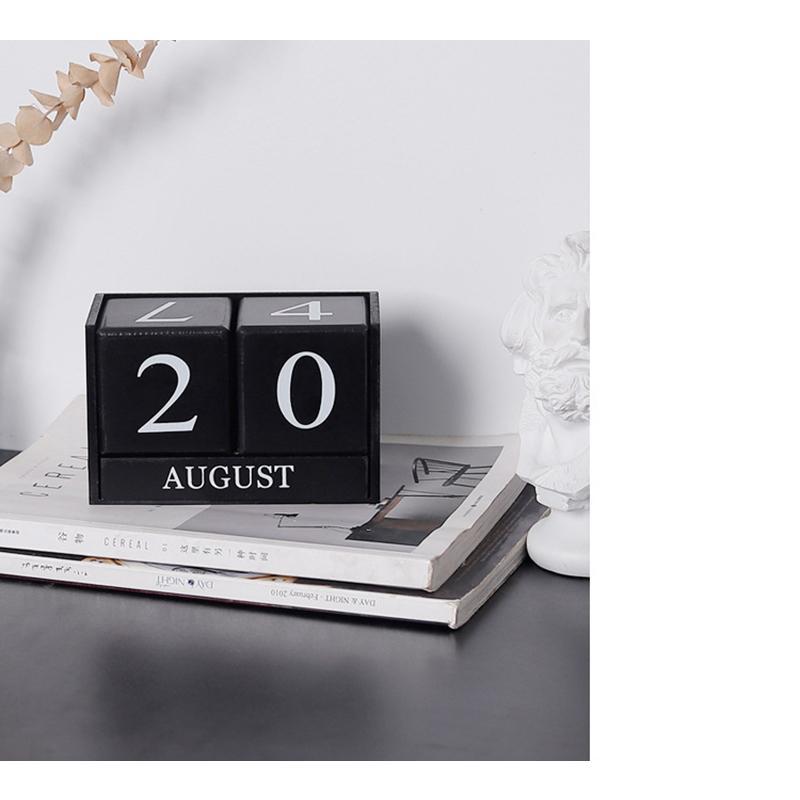 万年カレンダー 卓上カレンダー 置物 木製 ウッドカレンダー サイコロ型 キューブ型 日めくり おしゃれ かわいい スタイリッシュ インテリア 装飾｜mignonlindo｜09