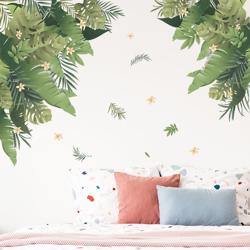 開店記念セール ウォールステッカー 壁ステッカー 壁紙シール シール式 ルームデコレーション ウォールデコレーション 植物 ボタニカル リーフ フラワー お花 お洒落 Babylonrooftop Com Au