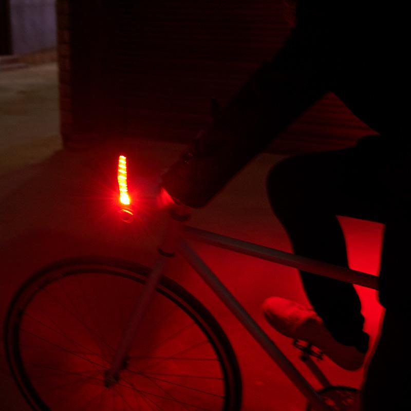 自転車ライト ハンドルライト LED 夜間走行 方向指示器 雨 雨天 警告 交通安全 簡単取り付け レッド 赤色灯 ブルー ロードバイク 防水 サイク｜mignonlindo｜03