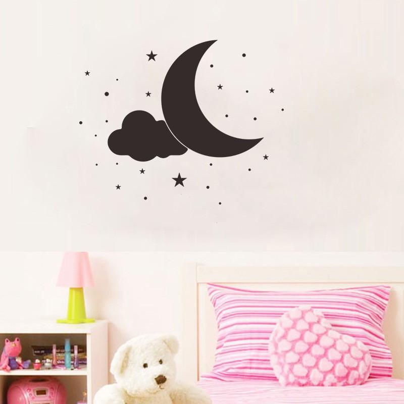 ウォールステッカー 壁紙 インテリア Diy 三日月 クレセントムーン 星 雲 夜空 取り外し可能 寝室 子供部屋 防水 Zak おとりよせ Com 通販 Yahoo ショッピング