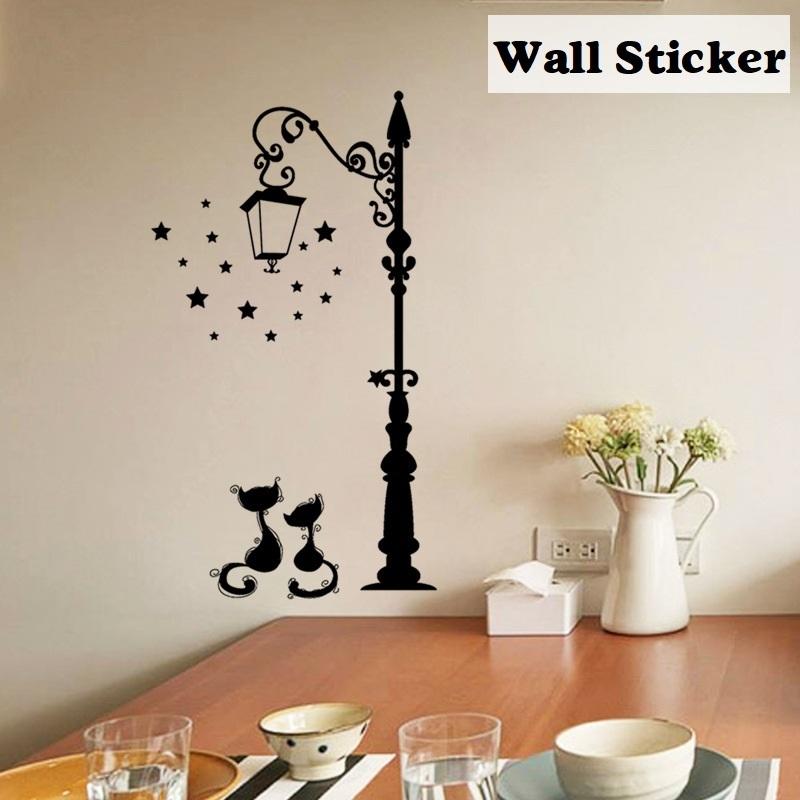 ウォールステッカー 壁ステッカー 壁紙シール 窓シール シール式 街灯 星 猫 インテリア雑貨 Diy 模様替え プチリフォーム 貼り付け簡単 イメー Zak おとりよせ Com 通販 Yahoo ショッピング