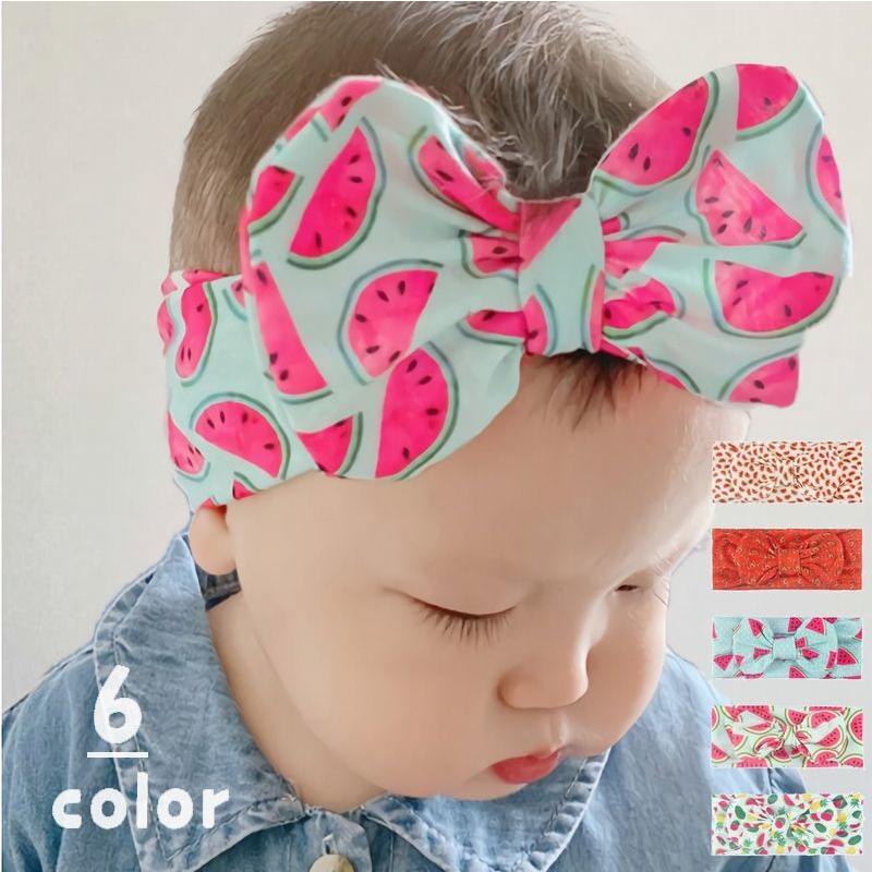 ヘアバンド 子供用 赤ちゃん ベビー 女の子 新生児 リボン かわいい おしゃれ スイカ フルーツ ヘアアクセサリー 出産祝い ファッション小物 Zak おとりよせ Com 通販 Yahoo ショッピング
