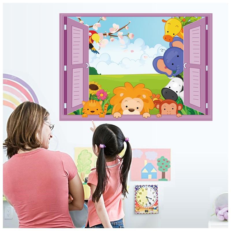 ウォールステッカー ウォールシール 動物 アニマル アニメ風 キャラクター 子供部屋 こども部屋 壁シール 壁紙シール 壁面装飾 壁装飾 室内装飾 イ Zak 176 おとりよせ Com 通販 Yahoo ショッピング