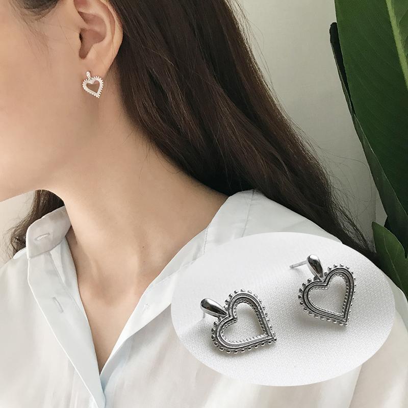 ピアス スタッドピアス キャッチピアス レディース 女性 アクセサリー ジュエリー シルバー925 ハート シンプル おしゃれ 可愛い カジュアル お 17年秋冬新作