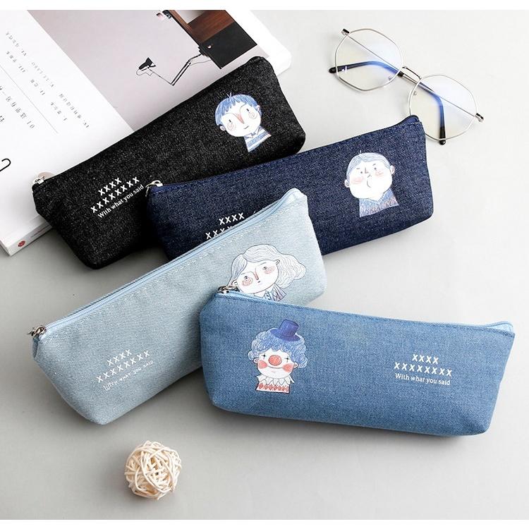筆箱 ペンケース 筆入れ ふでばこ ペンポーチ 筆記用具 ファスナータイプ デニム調 コンパクト 小さめ 小さい おしゃれ 小学生 中学生 高校生 大 Zak 114 おとりよせ Com 通販 Yahoo ショッピング