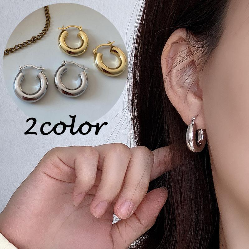 フープピアス アクセサリー レディース シルバー925 女性用 輪っか リング 太め 丸み シンプル 定番 おしゃれ かわいい 上品 きれいめ ギフト Zak 707 おとりよせ Com 通販 Yahoo ショッピング