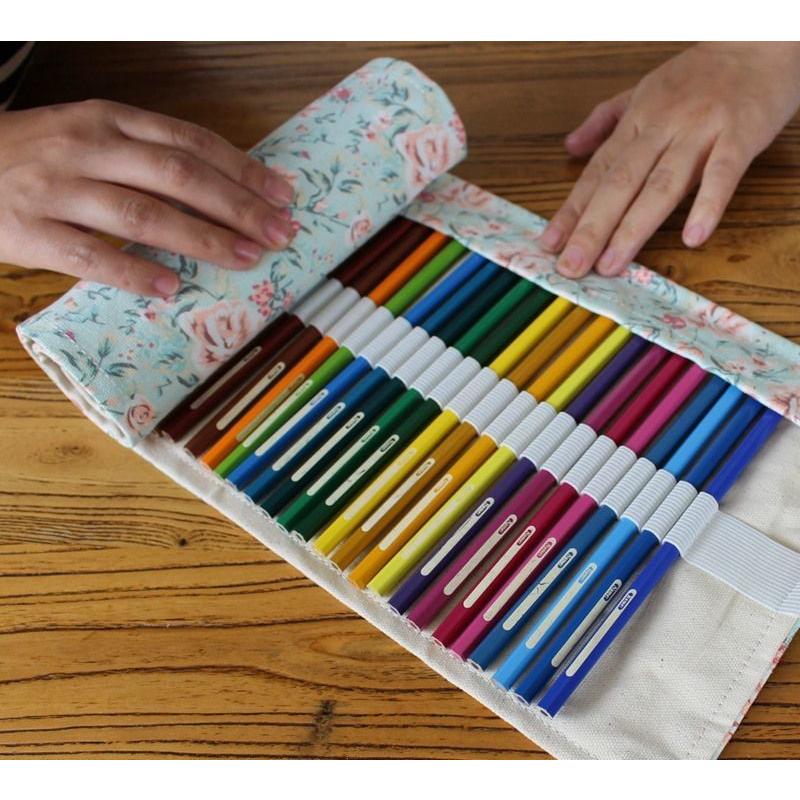 ペンケース ロールタイプ 筆箱 筆入れ 筆巻き 布製 紐タイプ 文房具 イラスト 花 フラワー 花柄 水色 可愛い かわいい おしゃれ Zak 747 おとりよせ Com 通販 Yahoo ショッピング