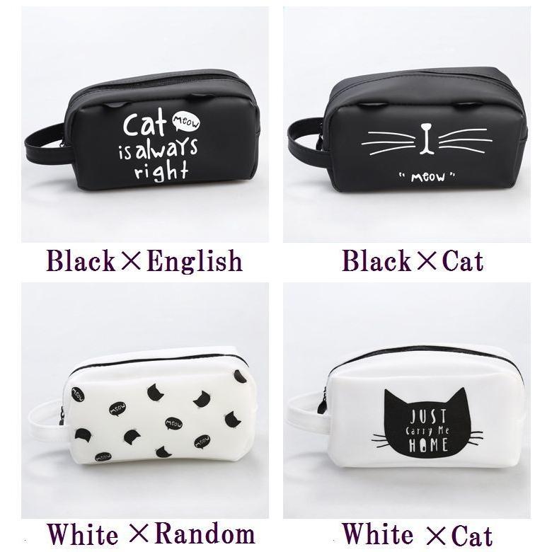 ポーチ 収納 キャット 猫 白 黒 筆箱 スマホ 化粧ポーチ 雑貨 女性 レディース 可愛い おしゃれ コンパクト 持ち運び マルチ ミニ 英語 人気 Zak 2 おとりよせ Com 通販 Yahoo ショッピング