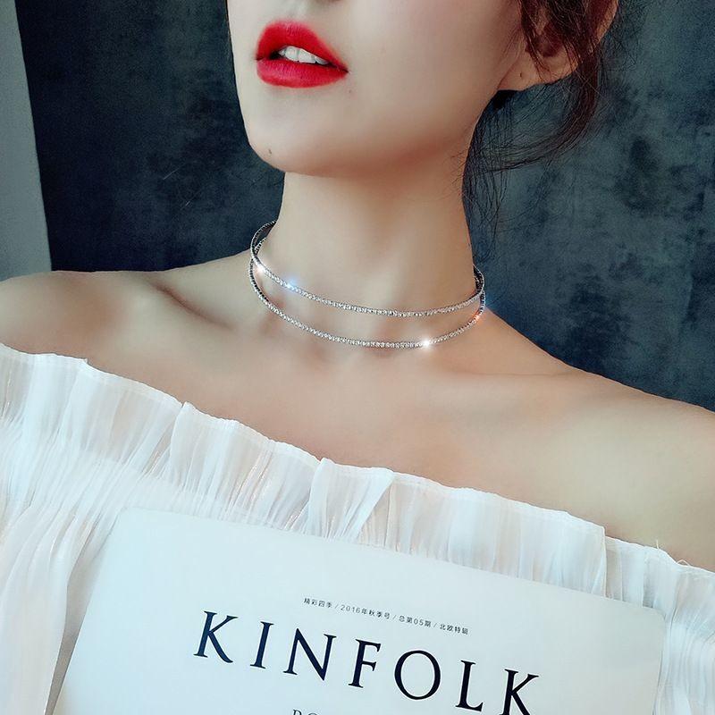 チョーカー ネックレス カチューシャ アクセサリー ファッション小物 レディース ラインストーン 細目 重ね付け風 きらきら お出かけ 遊び 休日 特 Zak おとりよせ Com 通販 Yahoo ショッピング