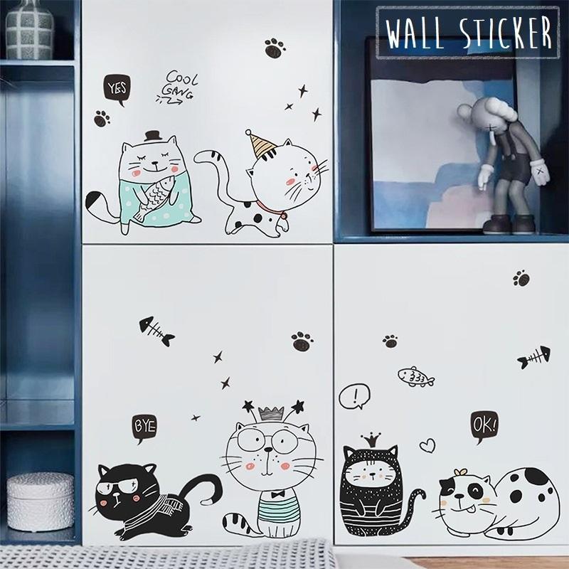 ウォールステッカー 壁ステッカー 壁紙シール 猫 魚 骨 肉球 足跡 インテリア雑貨 Diy 模様替え プチリフォーム 貼り付け簡単 イメージチェンジ Zak おとりよせ Com 通販 Yahoo ショッピング