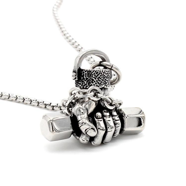 ネックレス ペンダント 首飾り メンズ アクセサリー ファッション小物 シルバー ダンベル ハード 手 握る チェーン ストリートファッション かっこ Zak おとりよせ Com 通販 Yahoo ショッピング