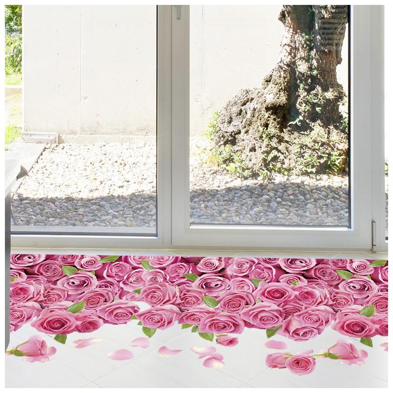 ウォールステッカー ウォールシール 壁シール 壁紙シール 壁面装飾 壁装飾 室内装飾 バラ 薔薇 ローズ Rose お花 フラワー ピンク インテリア Zak おとりよせ Com 通販 Yahoo ショッピング