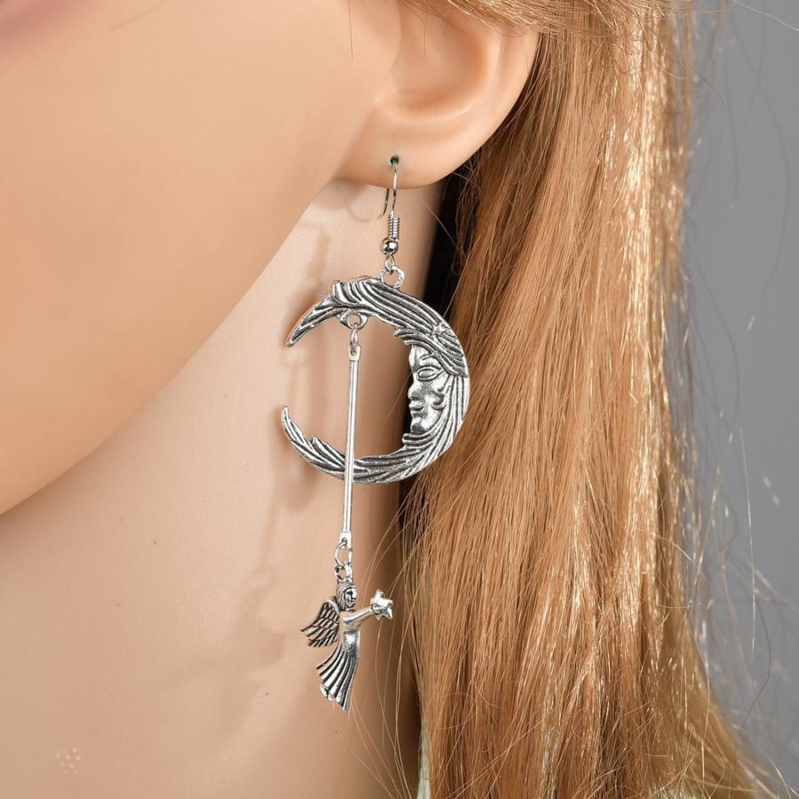 ピアス フック レディース 女性 女子 女の子 アクセサリー ファッション小物 月 十字架 天使 ムーン クロス エンジェル シルバーカラー ギフト Zak おとりよせ Com 通販 Yahoo ショッピング