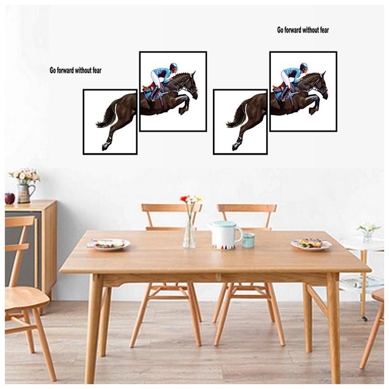 ウォールステッカー ウォールシール 馬 ウマ 競馬 競走馬 ジョッキー ポスター風 壁シール 壁紙シール 壁面装飾 壁装飾 室内装飾 インテリア Di Zak おとりよせ Com 通販 Yahoo ショッピング